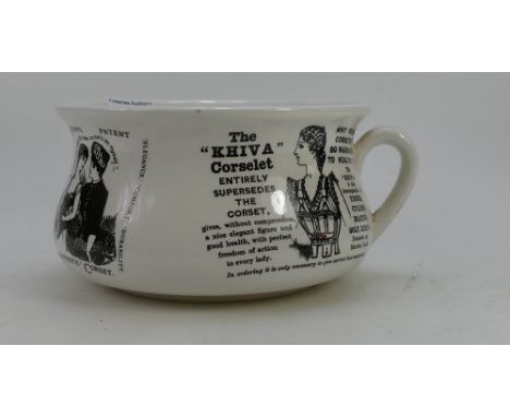 Portmerion corsets advertising ceramic potty 