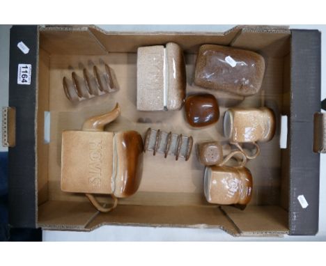 A collection of Carltonware advertising items to include Hovis items of teapot, toast rack, mug and storage jars etc  (8)
