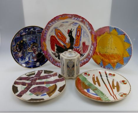 A collection of Masons items to include liberty branded plates, small footed ginger jars and a collection of Royal Academy of