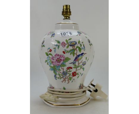 Large Aynsley Pembroke ceramic lamp base height 27cm 