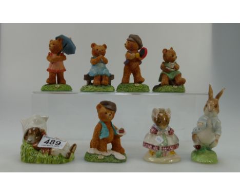 Beswick Ware Beatrix Potter figure Peter Rabbit, Royal Albert figure Benjamin Wakes Up BP6a , Beswick Old Women who lived in 