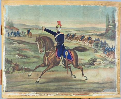 Reservistenbild um 1914, Königlich Bayerisches 12. Feldartillerie-Regiment, Landauwie üblich ausgeschnittenes Porträt mit Pic