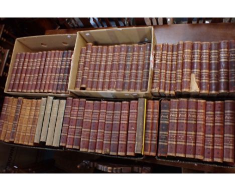 A LARGE COLLECTION OF 'PUNCH' VOLUMES some 1840s, most first half 20th century