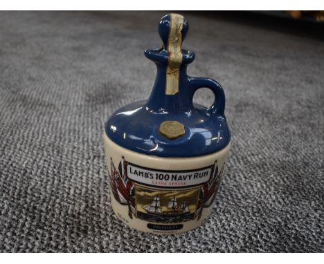 A ceramic flagons of Lambs 100 Navy Rum, HMS Warrior, Extra Strong, 750ml, 57% vol
CONDITION REPORT
Extra Strong has a good l