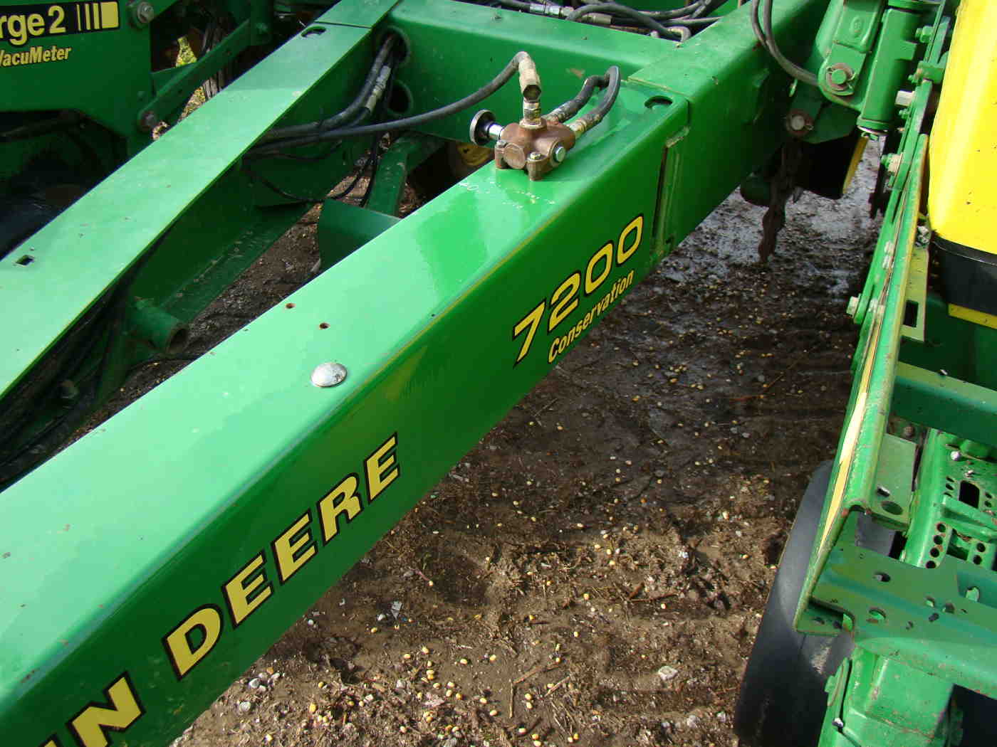 1994 John Deere 7200 12 row wing fold planter, JD 250 monitor & radar