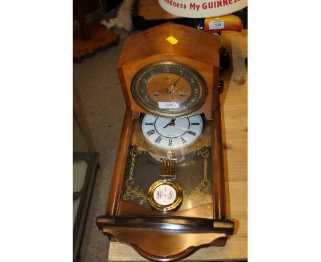 A RETRO SMITHS ENFIELD MANTEL CLOCK + A WALL CLOCK