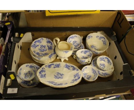A TRAY OF TLK BLUE DRAGON TEA SERVICE