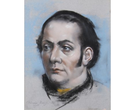 ADRIAN BURY (1891 - 1991) Framed, signed, dated 1965, charcoal and pastel on paper, portrait of PIETRO ANNIGONI (1901 - 1988)