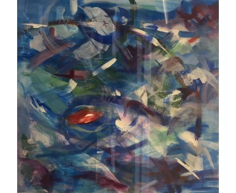 MARGARET M. TYLER. Four framed, late 20th/ early 21st Century acrylics and mixed medias on paper, Abstract compositions, (4).
