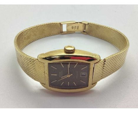 Girard Perregaux; A Gyromatic Ladies Dress Wristwatch, the signed dial with line markers and date aperture, (movement unseen)