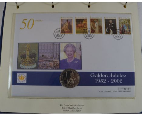7 First Day Covers & £5 coins & others