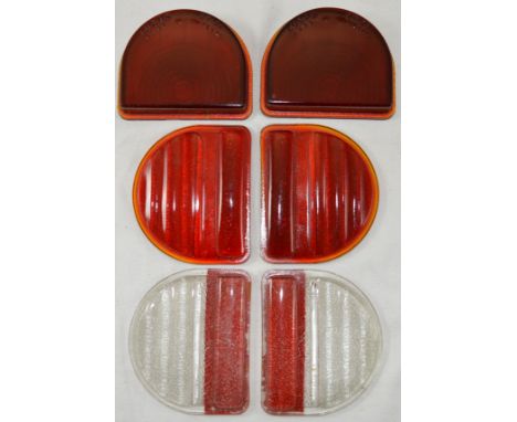 6 Lucas glass D shape car brake light lenses