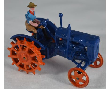 Cast metal Fordson Major E27N tractor with driver