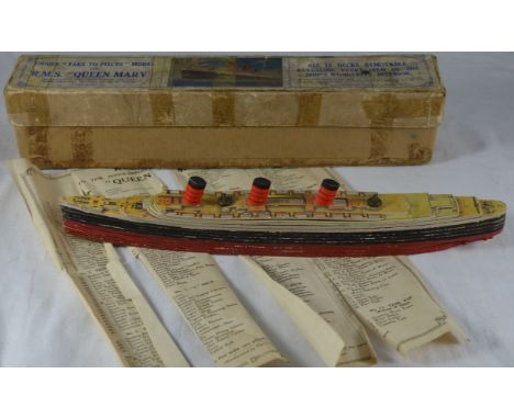 Chad Valley RMS Queen Mary 'take to pieces' model