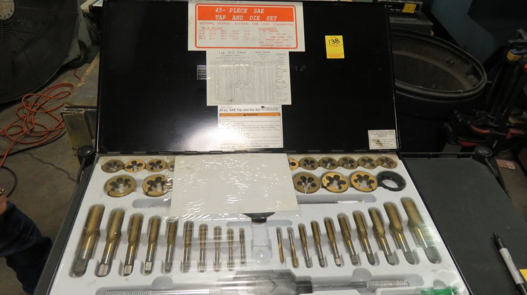 Pittsburgh Tap & Die Set Standard Thread 45 Piece