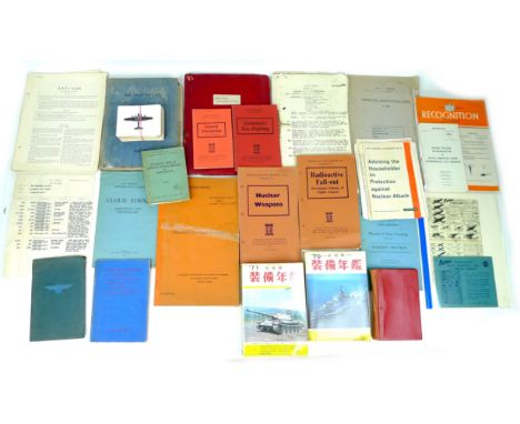 A collection of aircraft identification books and other offcially-produced miltary ephemera, including a Pegasus XXII Aero En