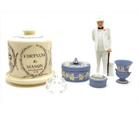 A collection of ceramics and glass, to include Royal Doulton figure of Sir Winston Churchill HN3057, a Fortnum &amp; Mason ch