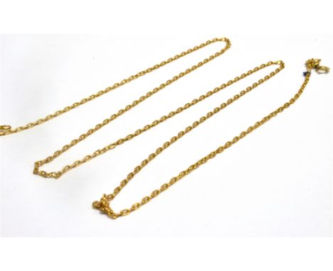 A 14CT GOLD CHAIN  the belcher link chain 24 inches long to a bolt ring fastener, weighing approx. 3.8grams Condition Report 