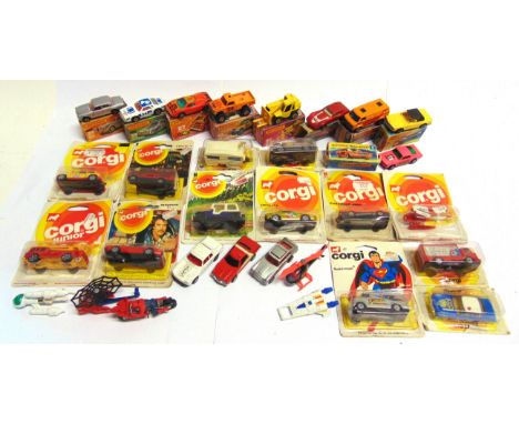 ASSORTED MATCHBOX 1-75 SERIES &amp; CORGI JUNIORS DIECAST MODEL VEHICLES  circa 1970s-early 1980s, including television and f