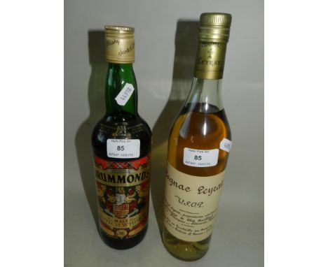 A bottle of Cognac Leyrat, 70cl, together with a bottle of Drummonds Malt Scotch Whiskey
