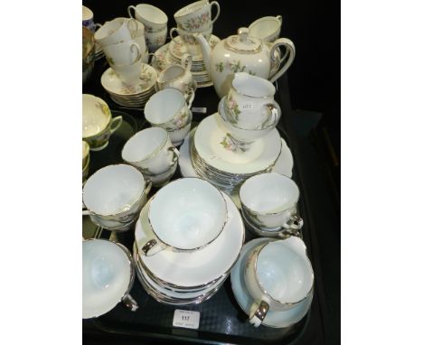 A Royal Stafford 'White Lady' pattern part tea service together with a further Bavarian Franconia pattern part tea service (t