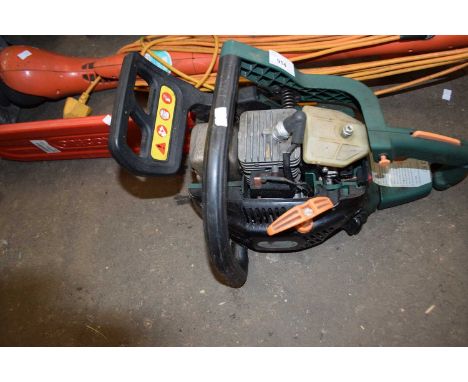 A petrol chainsaw
