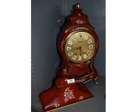 A modern Neuchatel Palladium Swiss bracket clock 8 day striking with bracket keys and pendulum