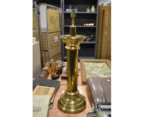 A large brass column style lamp base