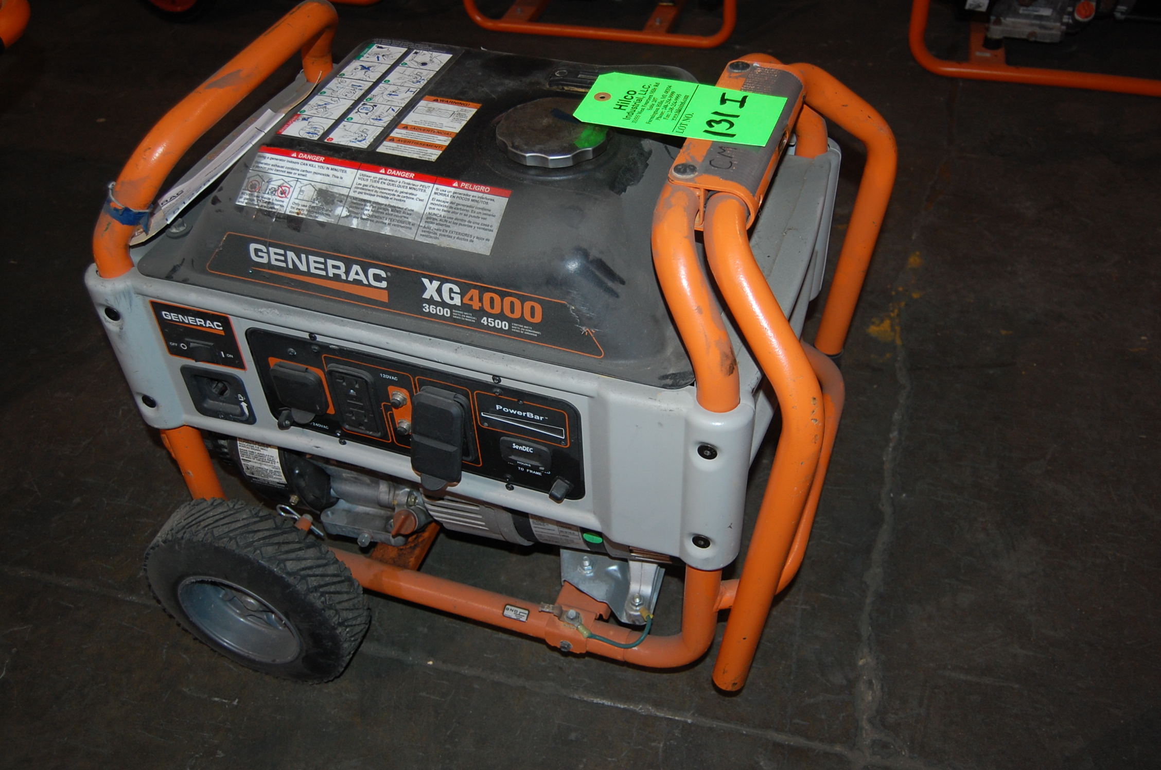 Generac Series XG4000 Model 5778 3,600Watt Portable Gas Generator