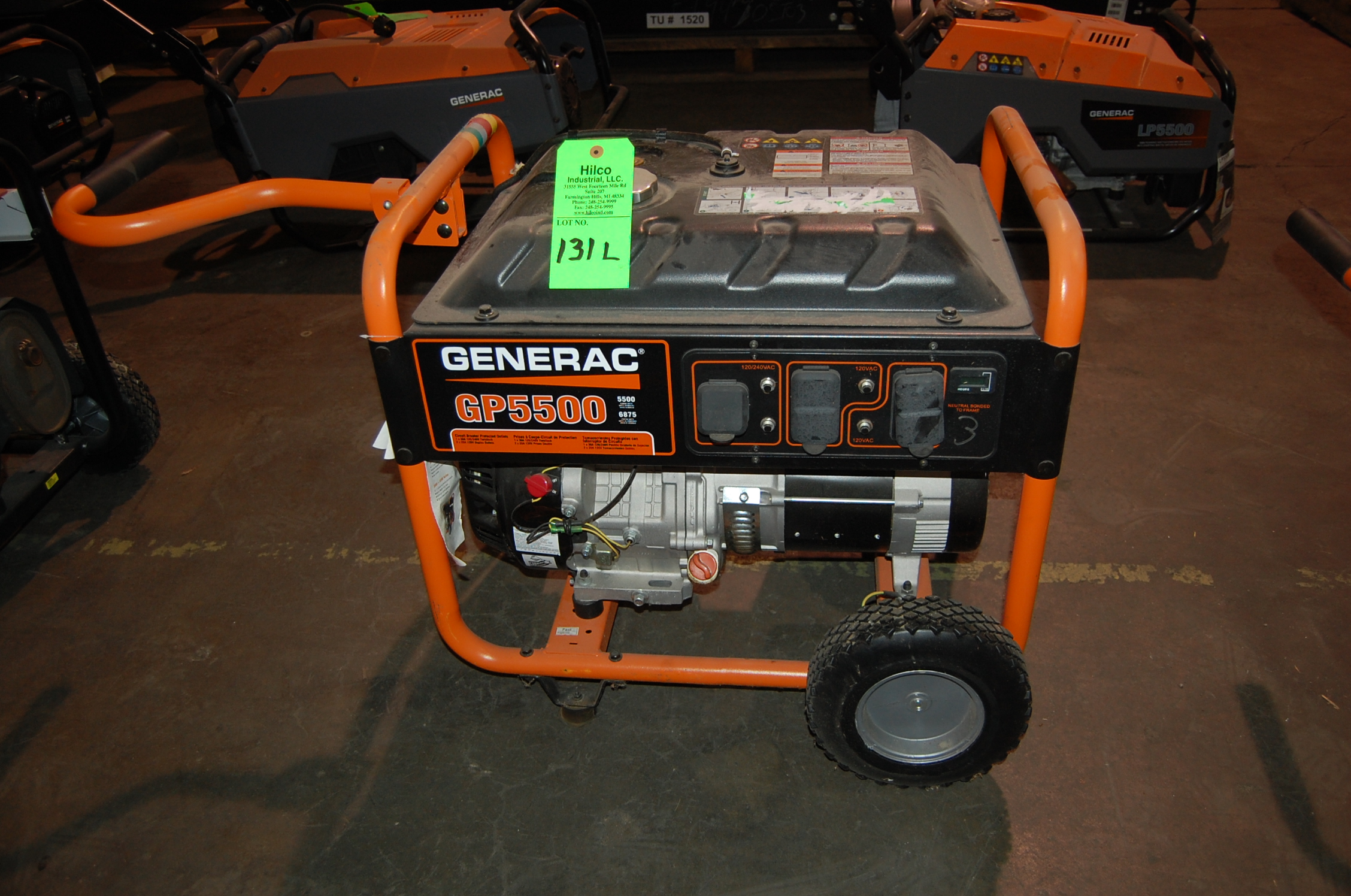 Generac Series GP5500 Model 5939-5 5,500-Watt Portable Gas Generator ...