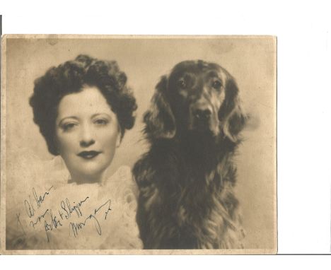 Helen Morgan signed vintage 10x8 sepia photo. August 2, 1900 - October 9, 1941 was an American singer and actress who worked 