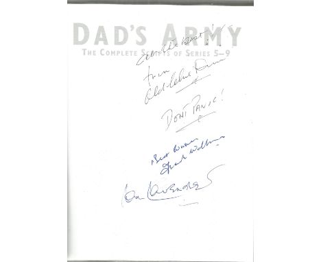 Dads Army The Home Front hardback book signed on the inside title page by cast members Clive Dunn, Frank Williams and Ian Lav