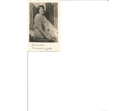 Mary Livingstone signed 6x4 black and white photo. 22 June 1908 - 30 June 1983 was an American radio comedian and actress. Sh