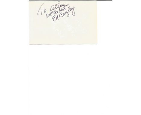 Ed Begley signed album page. Comes with 10x8 black and white UNSIGNED photo March 25, 1901 - April 28, 1970 was an American a