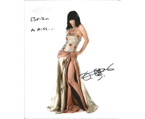 Bai Ling dedicated signed 10x8 colour full body shot portrait photo. Chinese-American actress known for her work in films suc