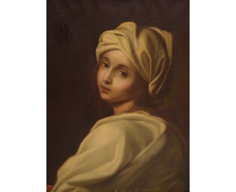 AFTER GUIDO RENI (1575-1642). 'Portrait of Beatrice Cenci.' Oils on canvas. 24" (61cm) high x19" (48cm) wide. (1)