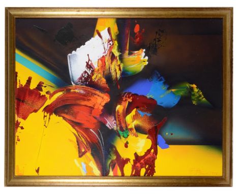 Güngör Taner (Turkish, b. 1941):Untitled abstract, 1997, oil on canvas, signed & dated lower right, H 100 x W 130 cm.  Proven
