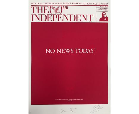 Damien Hirst (British, b. 1965): 'No News Today', silkscreen printed in colours, 2006 signed in pencil by the artist & by Bon