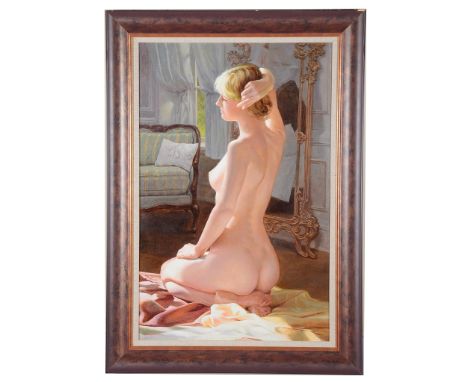 Dimitry Shevchenko  (Ukrainian, b. 1978):'Summer Light Warmth', oil on canvas, signed lower left, H 84 x W 54 cm