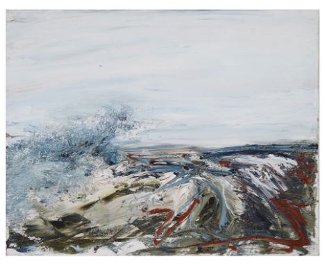 Declan O'Connor (Irish, b. 1957): Seascape, oil on canvas, signed lower left, inscribed verso, H 40 x W 50 cm, unframed