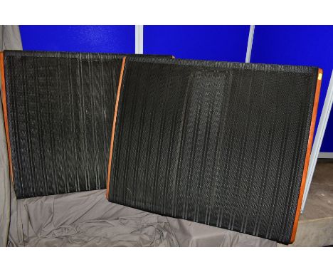 TWO PAIRS OF QUAD ELECTROSTATIC SPEAKERS with a bespoke frame for mounting in opposing pairs ( wired in pairs and PAT pass) w