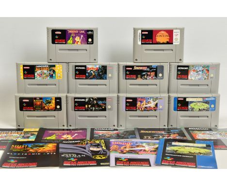 QUANTITY OF SNES GAMES INCLUDING SUPER CASTLEVANIA 4 &amp; SUPER MARIO ALL-STARS, loose SNES cartridges to include The Lion K