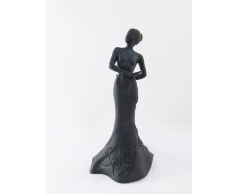 A Coalport Music &amp; Dance staccato black figure, modeled by Neil Welsh, dated 2000, 27cm high, boxed.