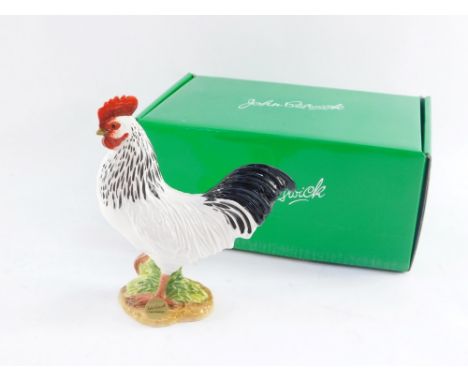 A John Beswick figure of a Light Sussex Cockerel, JBB13VW, 14.5cm high, boxed.