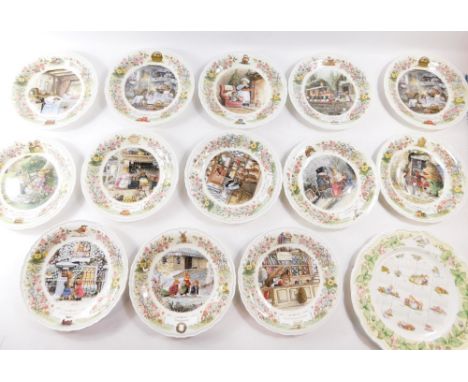 A group of Wedgwood Foxwood Tales collector's plates and a Brambly Hedge calendar plate, comprising A Letter for Rue., Jam Ma