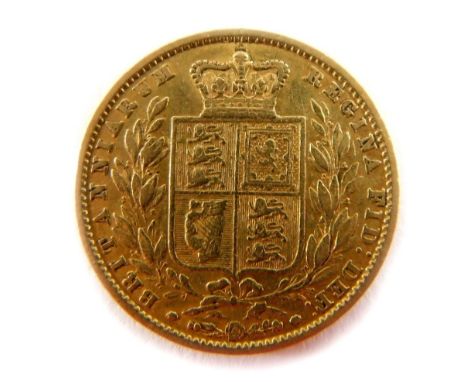 A Victoria young head full gold sovereign, dated 1860.