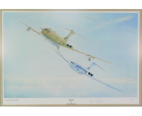 After John Dimond. Tens, limited edition signed print, signed in pencil to margin, No 22/750, 40cm x 58cm, framed and glazed.