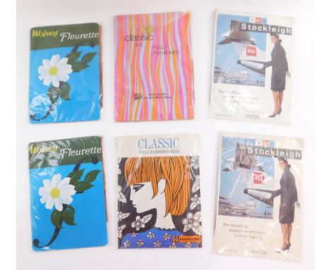 A group of vintage hosiery,  comprising the Classic 5402 tights, two Stockley nylon tights, a Classic Scotch Wool Shop tights