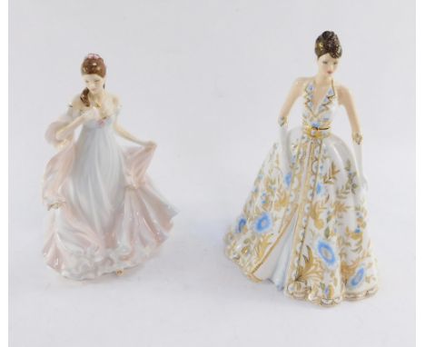 Two Coalport figures, comprising The Official Compton &amp; Woodhouse for  Coalport Figurine for 2007 Katherine, 27cm high, a