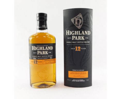 A Highland Park Single Malt Scotch Whisky, Aged to Twelve Years, 700ml bottle, in presentation box.